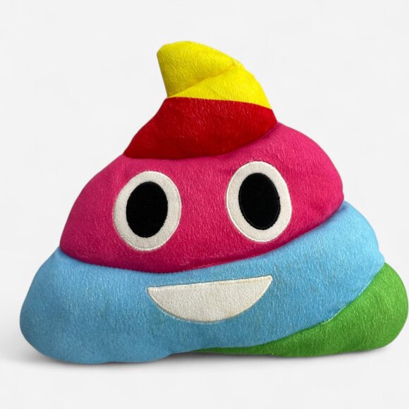 Plush Poo Rainbow Stuffed Pillow Emoji 12" - Picture 1 of 4
